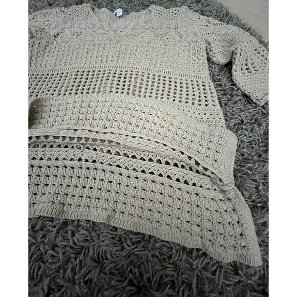 J. Jill Crochet Knit Sweater - Picture 2 of 8